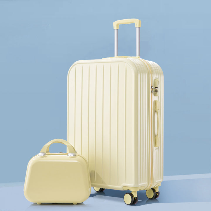 Unisex Stylish Ridged Hard-Shell Suitcase Bowlift