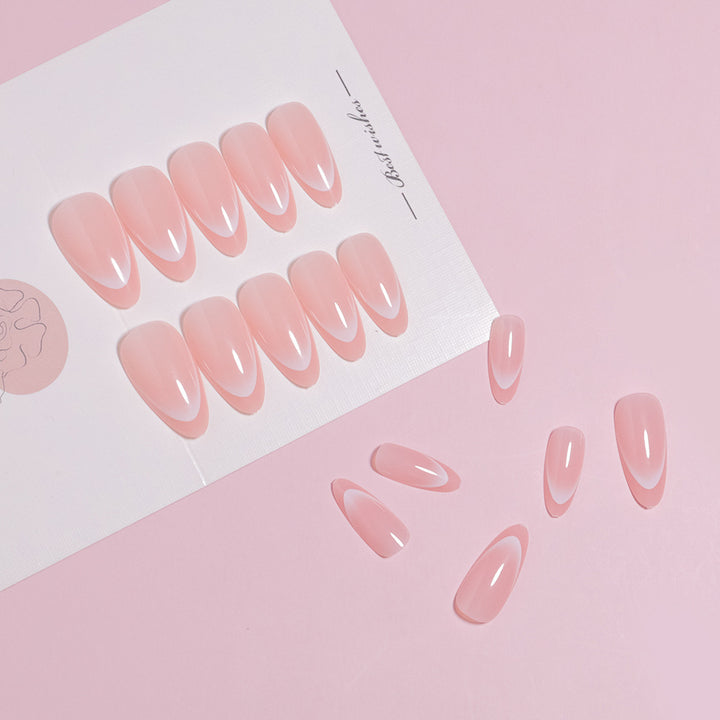 Artistic Glossy Press-On Nail Set Bowlift