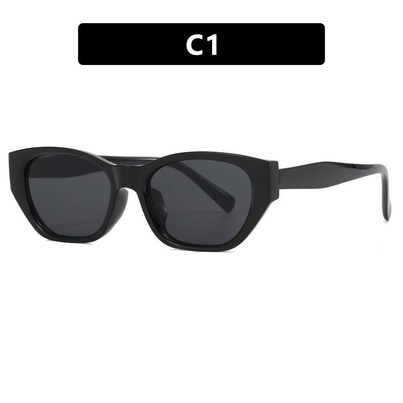 Women's futuristic cat-eye sunglasses with transparent frame and comfortable UV protection Bowlift