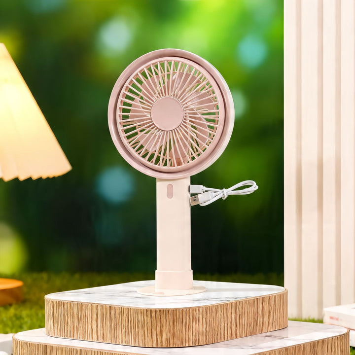 Women's Portable Table Fan with Integrated USB Charging Function Bowlift