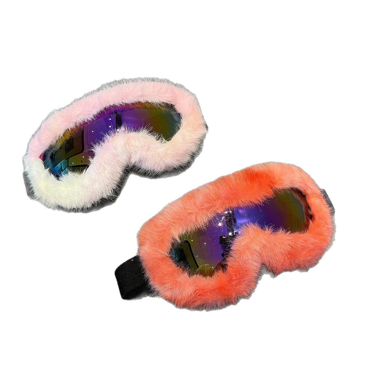 Women's sporty ski goggles with luxurious plush edge Bowlift