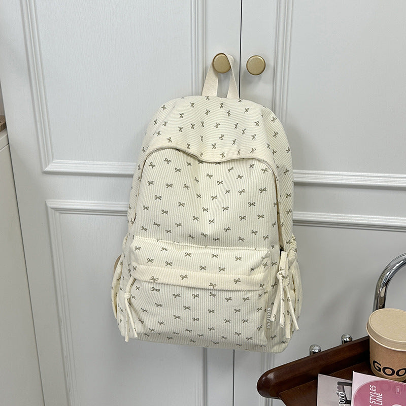 Playful Corduroy Backpack Bowlift