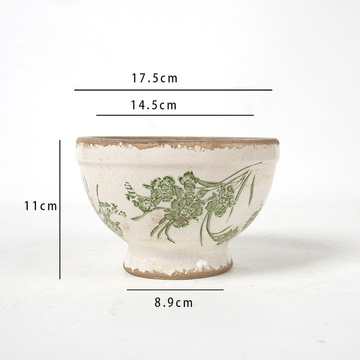 Floral Ceramic Planter Bowlift