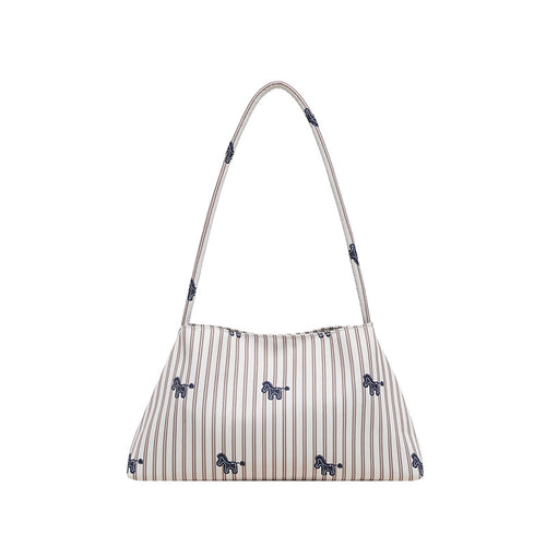 WoChic Embroidered Striped Shoulder Bag Bowlift