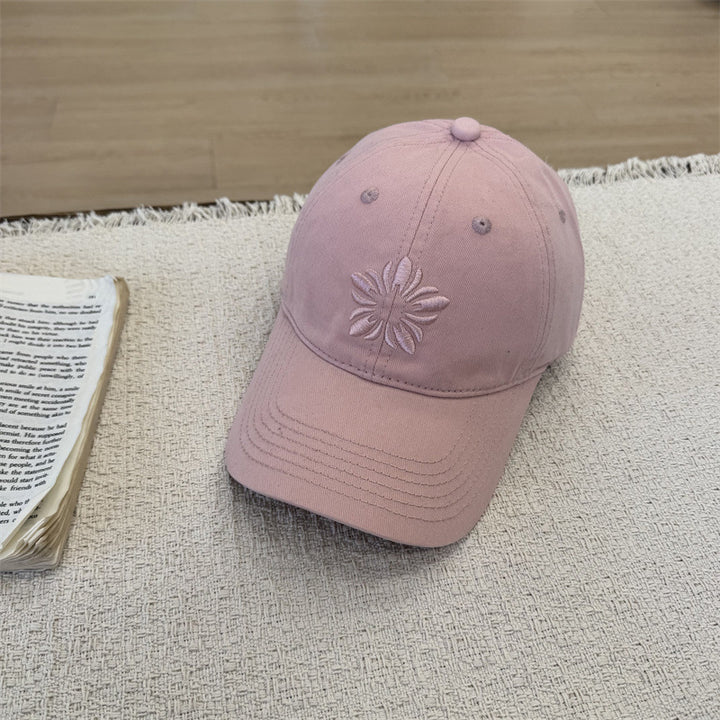 Women's Floral Embroidered Baseball Cap Bowlift