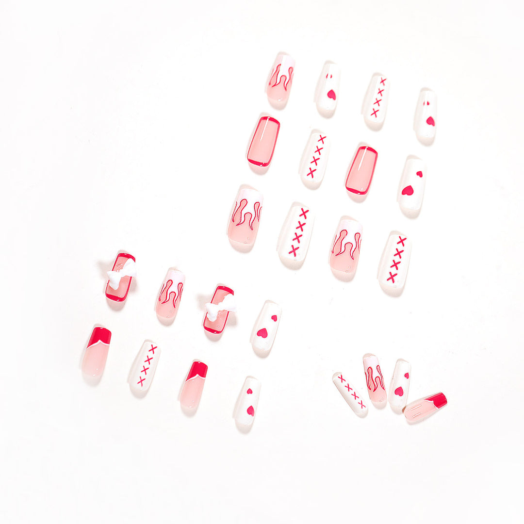 Artful Nail Art with Fire and Heart Designs Bowlift