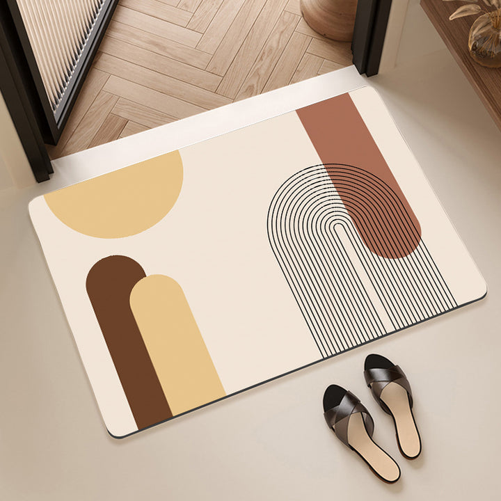Artistic Cat-Themed Bath Mat Bowlift
