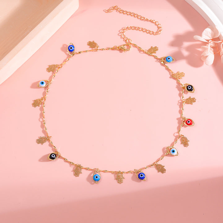 Decorative Evil Eye Charm Ankle Bracelet Bowlift