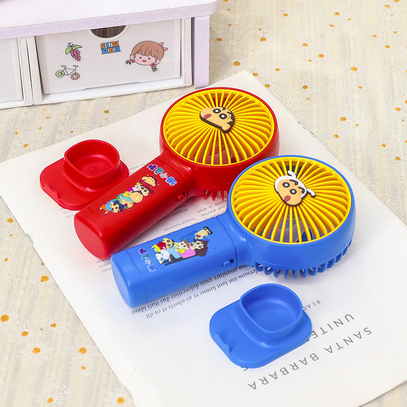 Women's Portable Hand Fan with Cute Character Design Bowlift