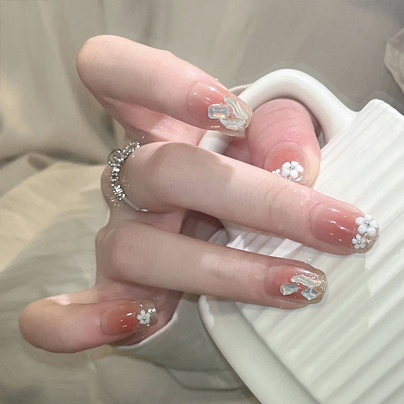 Iridescent Press-On Nail Set Bowlift