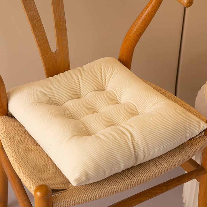 Tufted corduroy seat cushion with high-density polyester fill and anti-slip backing Bowlift