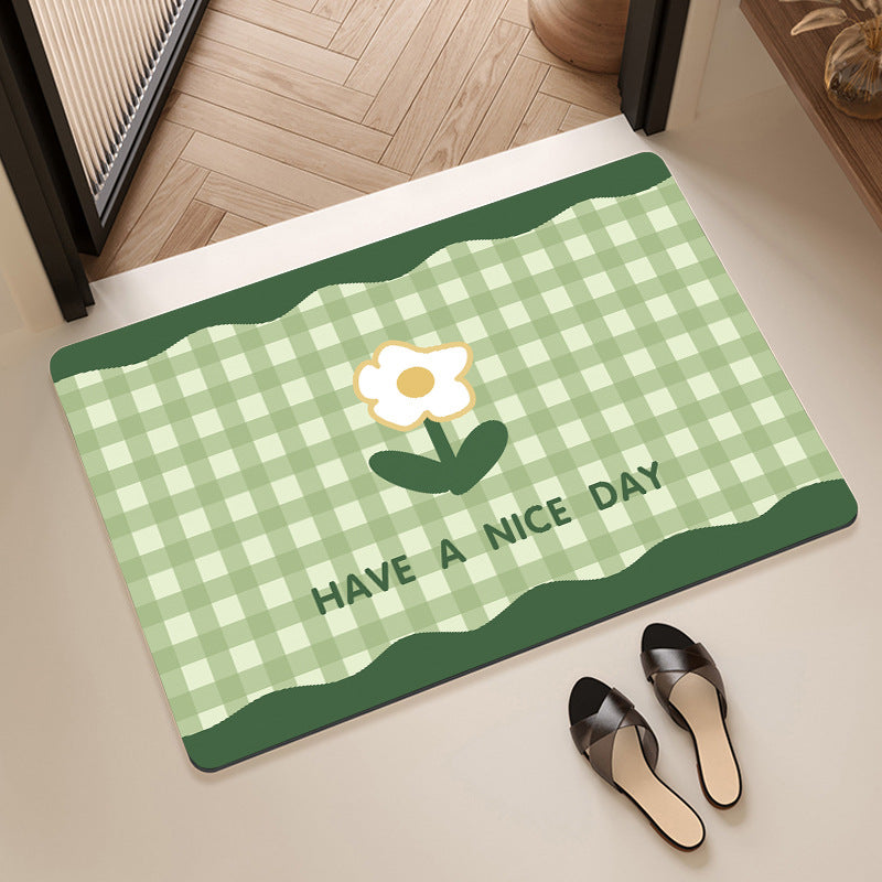 Stylish Floral Patterned Comfort Bath Mat Bowlift