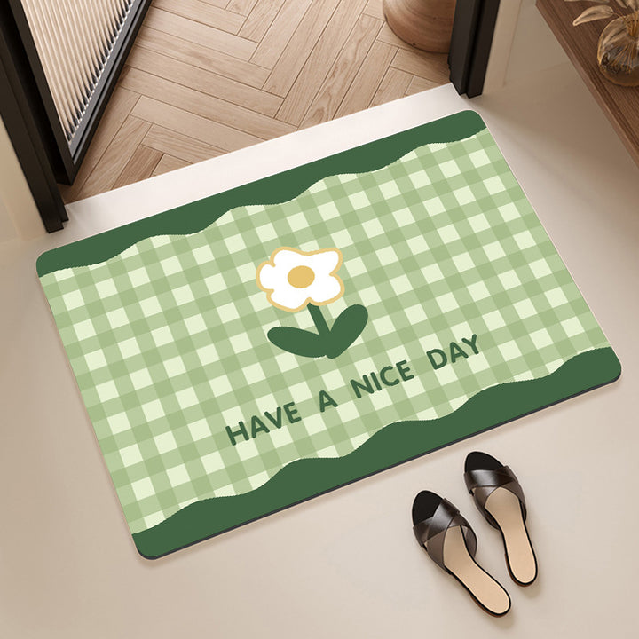 Stylish Floral Patterned Comfort Bath Mat Bowlift