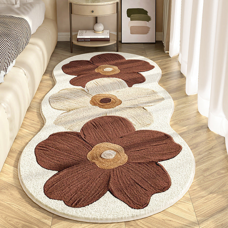 Floral-Themed Memory Foam Area Rug