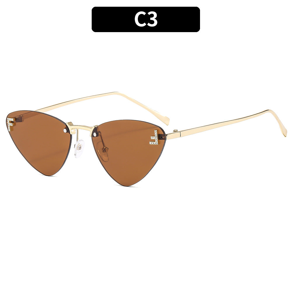 Sleek Angular Cat-Eye Sunglasses