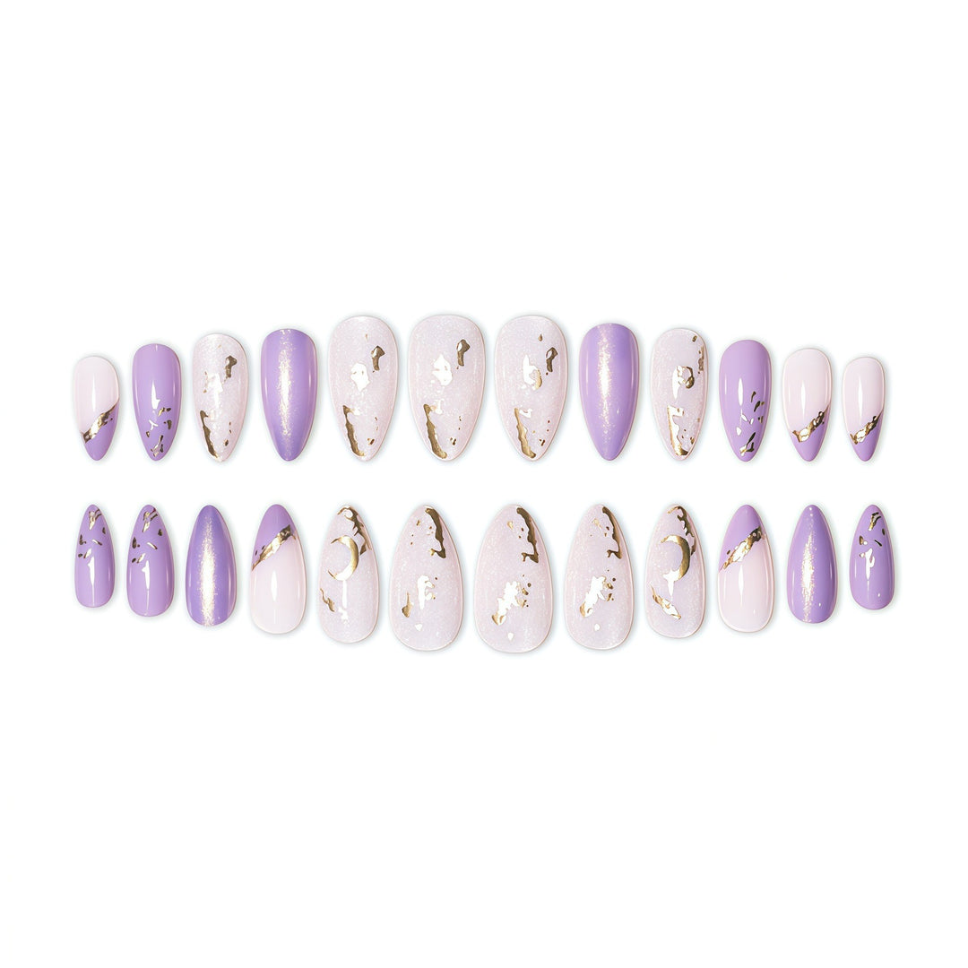 Elegant Decorative Press-On Nail Set Bowlift