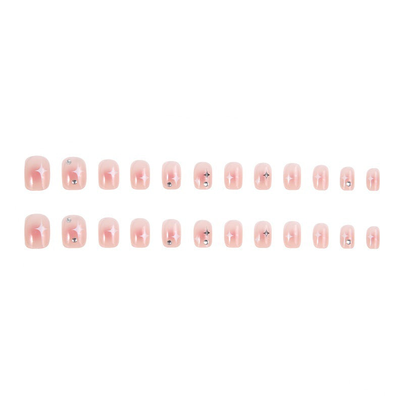 Acrylic nail set with sparkling star decorations and elegant accents Bowlift
