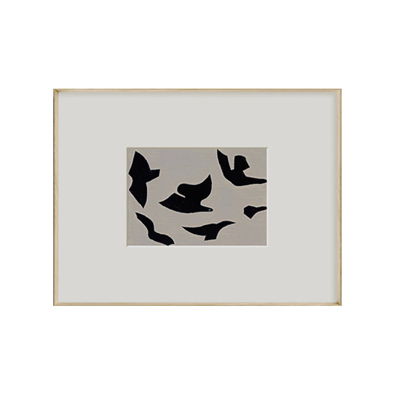Framed Abstract Bird Artwork
