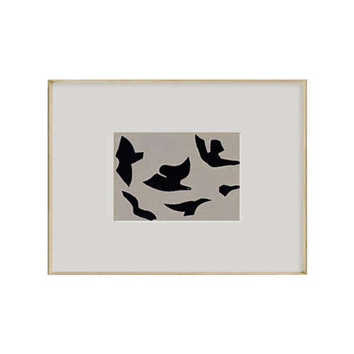 Framed Abstract Bird Artwork