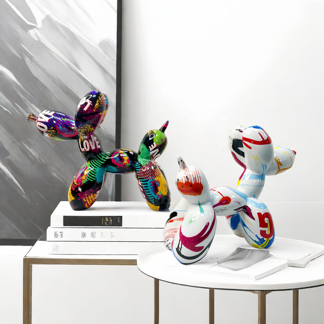 Colorful Balloon Dog Sculpture Bowlift
