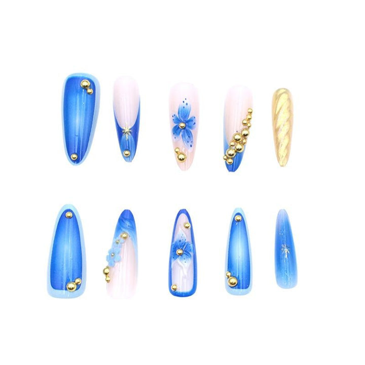 Artistic Floral Nail Art Extensions Bowlift