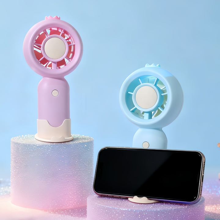 Women's Portable Mini Fan with LED Function Bowlift