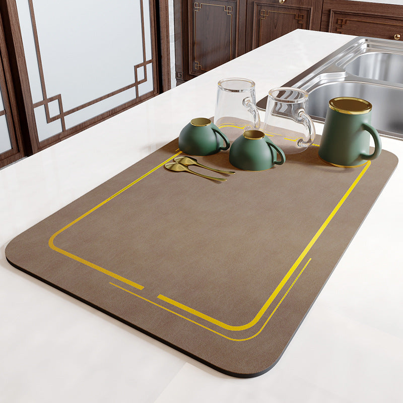 Vintage Mosaic Kitchen Counter Mat Bowlift