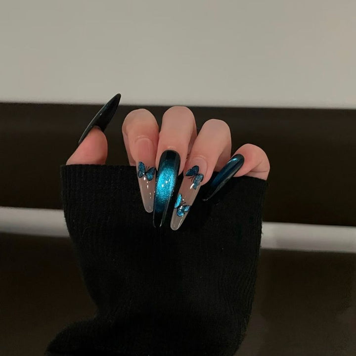 Artistic Long Stiletto Nail Enhancements Bowlift