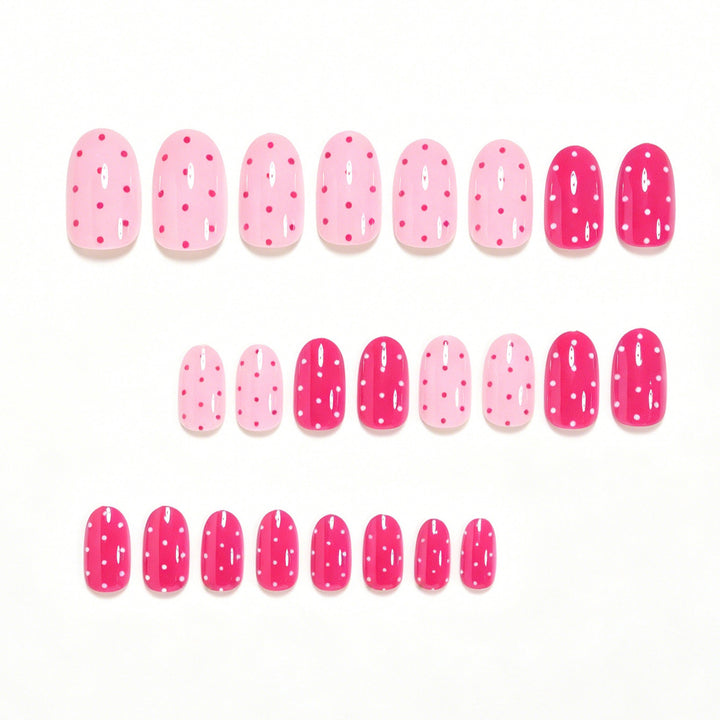 Artistic Polka Dot Press-On Nails Bowlift