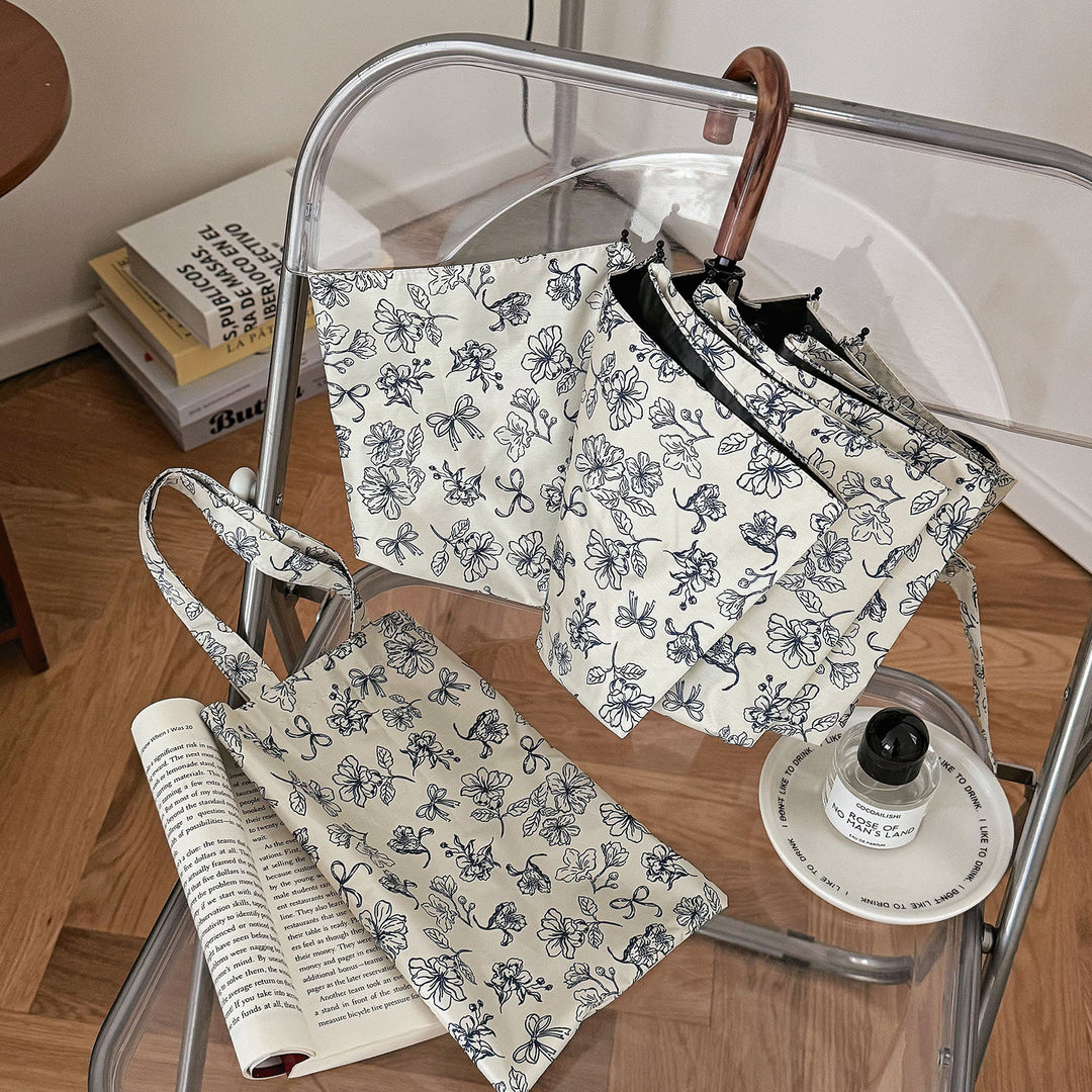 Ladies Foldable Shopping Bag with Floral Design Bowlift