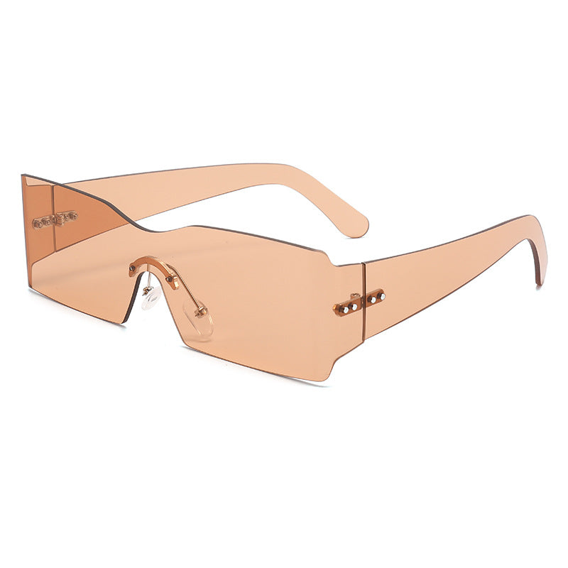 Women's futuristic fashion sunglasses with transparent frame Bowlift