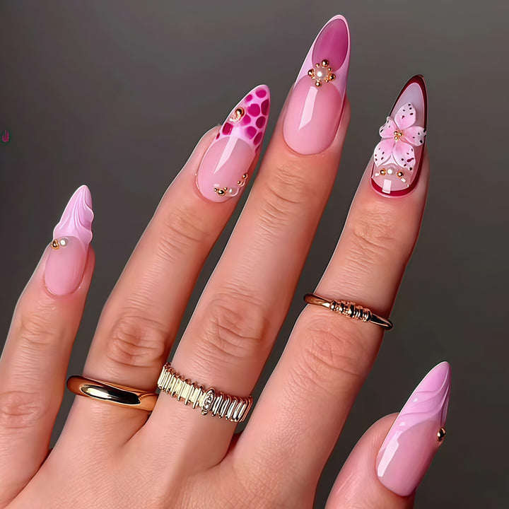 Premium Floral Nail Art Extensions Bowlift