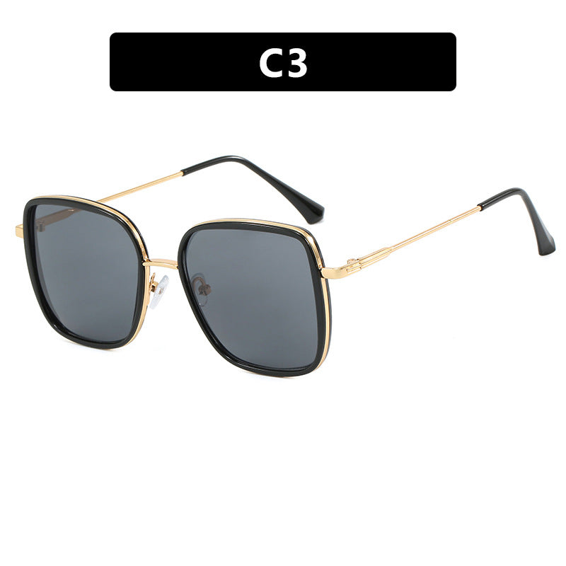 Women's oversized sunglasses with elegant metal frame and polarized lenses Bowlift