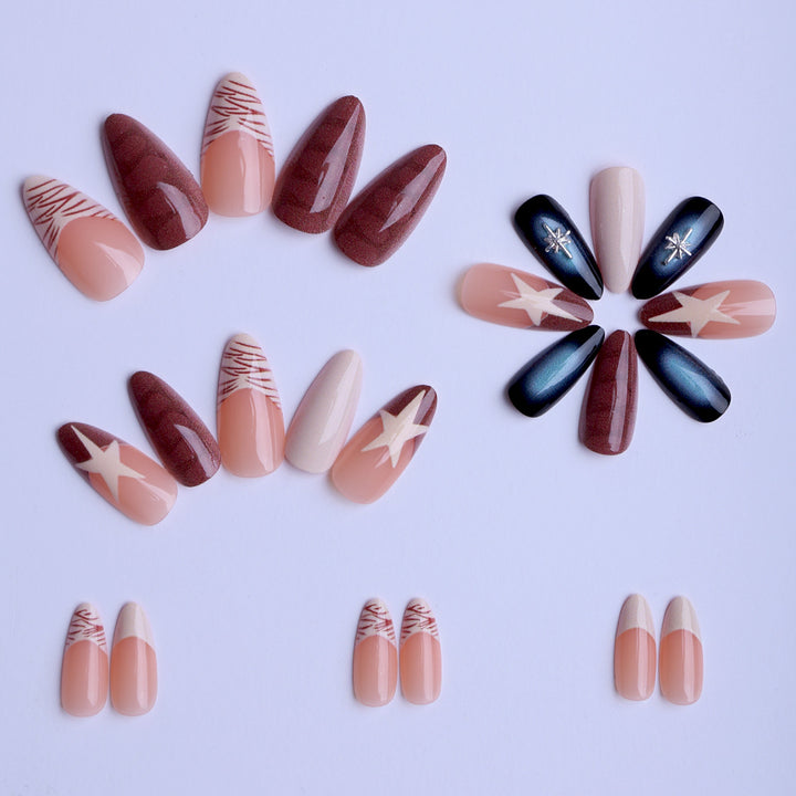 Artificial nails in modern stiletto style Bowlift
