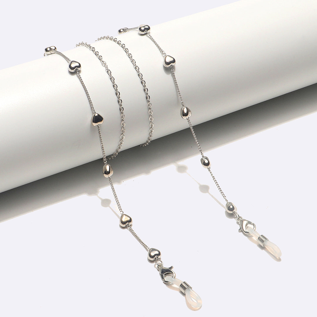 Heart-Embellished Eyewear Chain Bowlift