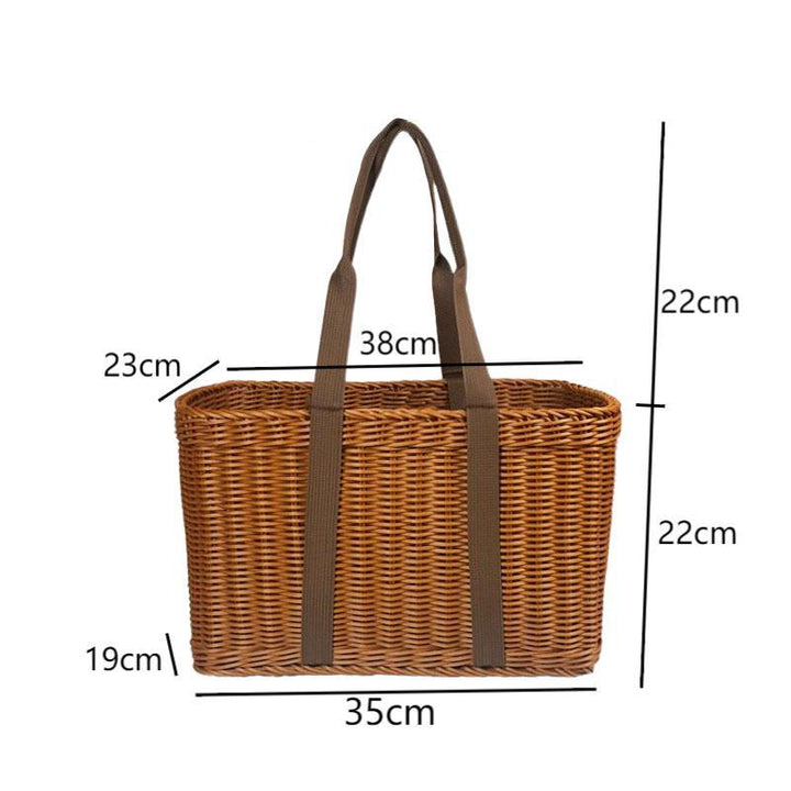 Handwoven Decorative Market Basket Bowlift