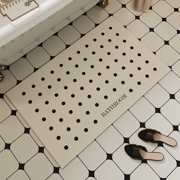 Modern Dot Pattern Bath Mat Bowlift