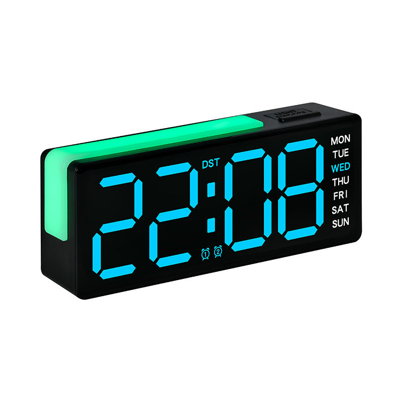 Digital LED Alarm Clock with Integrated Temperature and Day of Week Display Bowlift
