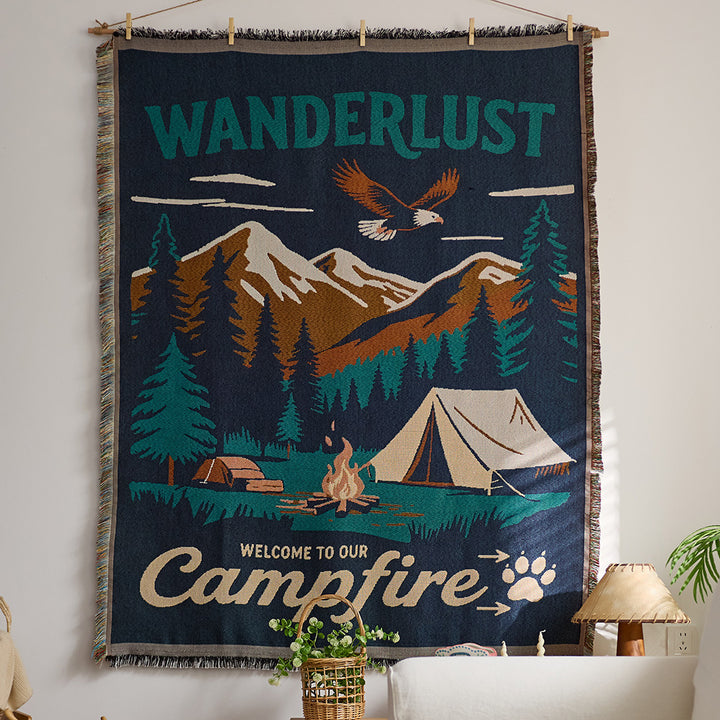 Artistic Space-Themed Throw Blanket