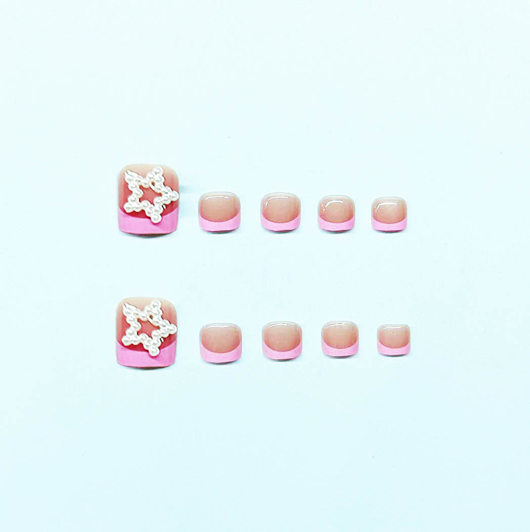 Foot nail art set with stylish 3D decorations Bowlift