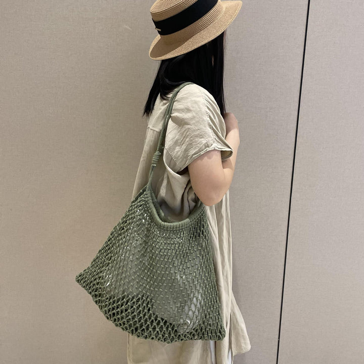 Net tote bag in boho style Bowlift