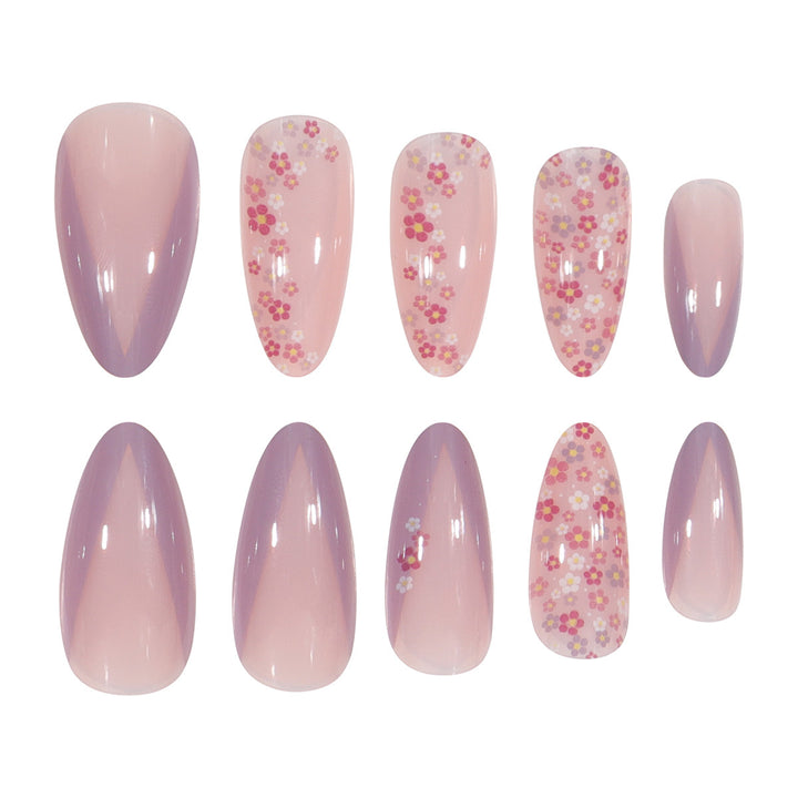 Floral Design Stiletto Press-On Nails Bowlift 1789086021