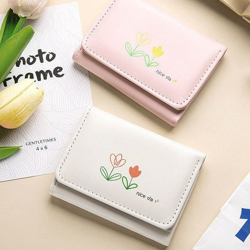 Decorative Floral Print Wallet Bowlift