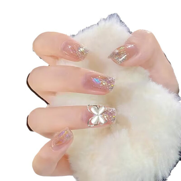 Decorative Floral Press-On Nail Art Set Bowlift