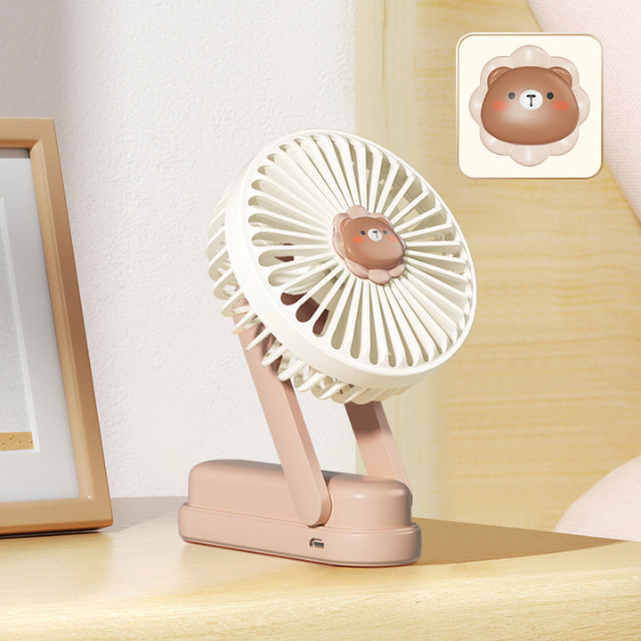 Women's Portable Mini Fan with Creative Designs Bowlift