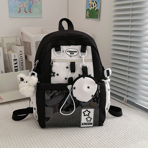Playful Star-Embellished School Backpack