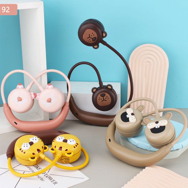 Women child-friendly Bluetooth headphones with animal motif Bowlift