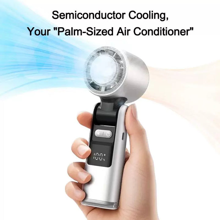 Unisex one size rechargeable portable bladeless-style mini fan with foldable head LED status indicator and high-capacity battery Bowlift