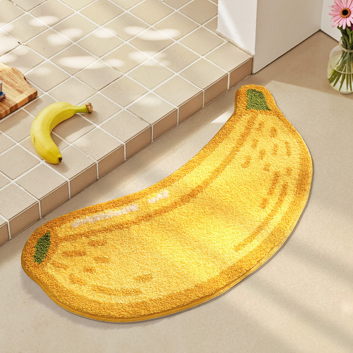 Playful Fruit-Themed Bath Rug Bowlift