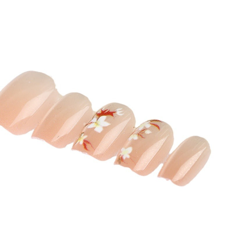 Artistic Floral Press-On Nail Design Set Bowlift